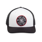 NO ONE RIDES - BLACK/WHITE TRUCKER STYLE HAT