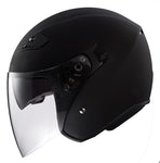 RK6B - BLACK DOT MOTORCYCLE HELMET RK-6 OPEN FACE WITH 2 SHIELDS