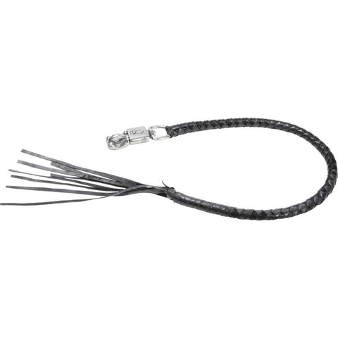 BKWHIPBLK Leather Biker Whip - Black